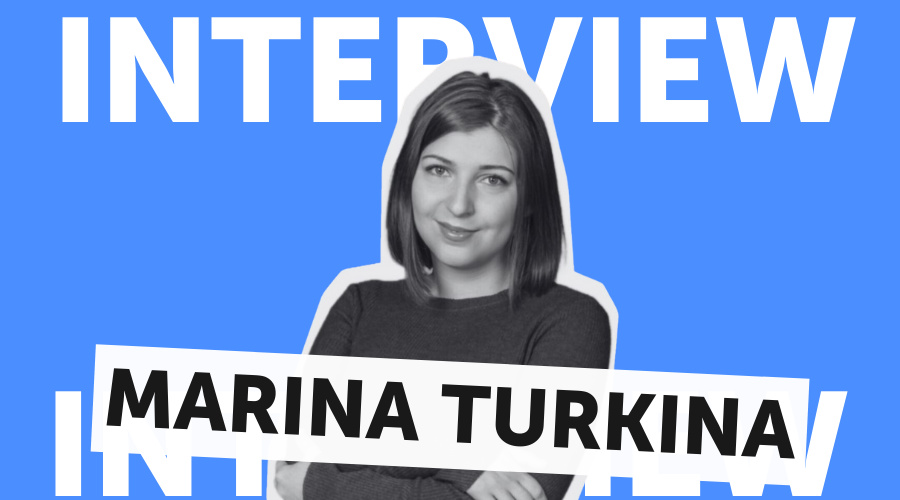 Marina Turkina on the cover